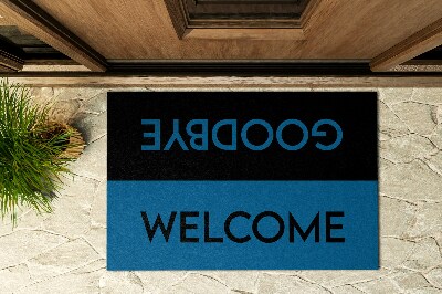 Doormat front door Welcome Goodbye