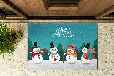 Outdoor mat Christmas snowmen