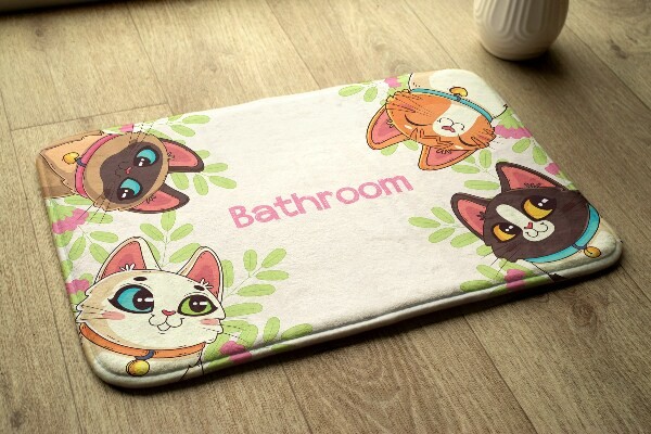 Bath mats with animals 