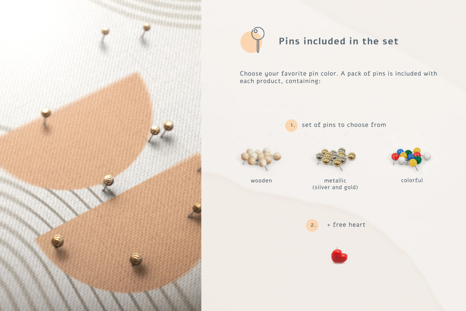 Pins included in the set