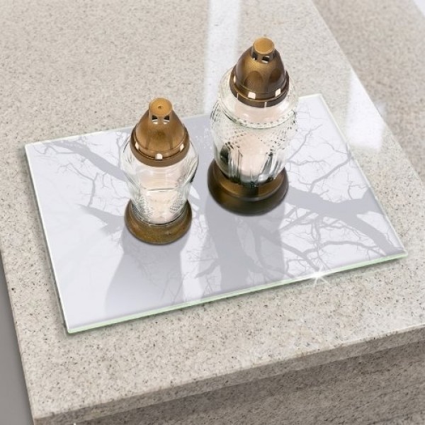 Grave candle plates