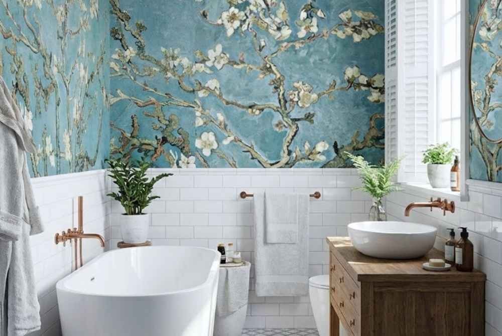 bathroom wallpaper