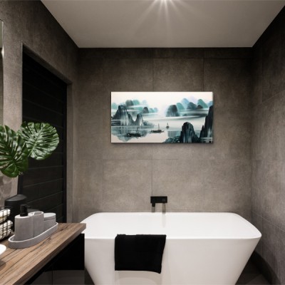 Canvas and glass prints for the bathroom