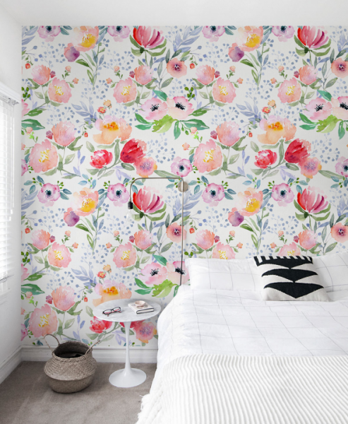 Wildflowers in the middle of summer – peel and stick wallpapers 